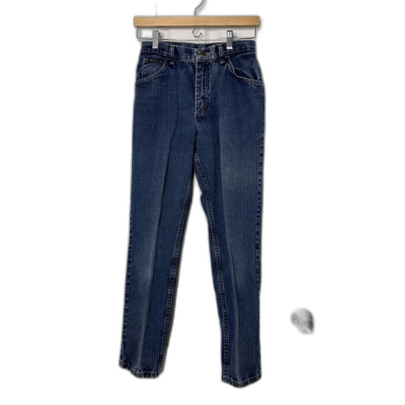 Wrangler Denim - Women's Wrangler Straight Leg Jeans Size 6 x 30 Dark Wash High Rise Denim